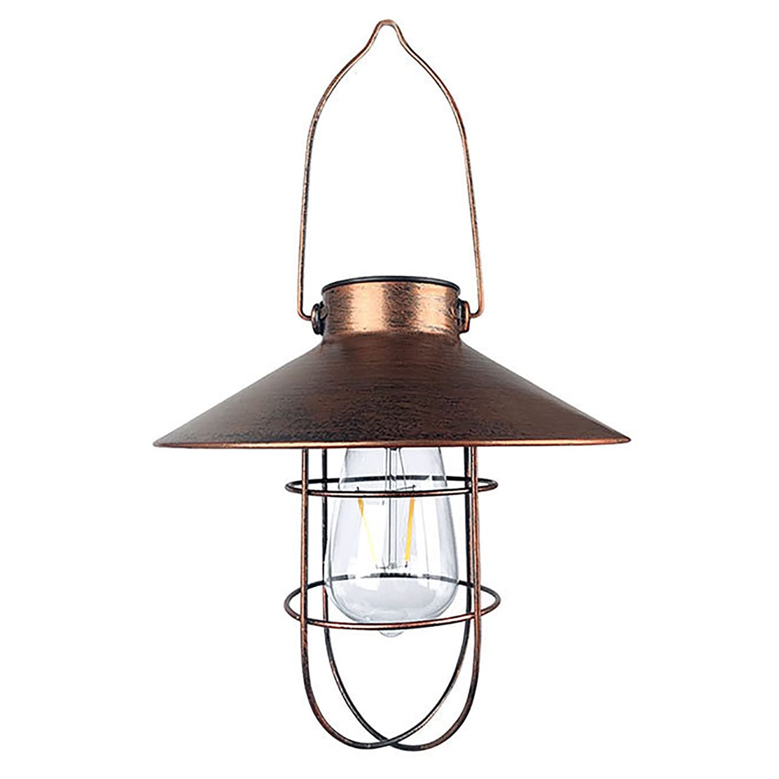 Czarniozk Confezione 2 Lanterne Solari Da Esterno In Metallo Vintage - Luce Bianca Calda, Impermeabili IP44 - Decorazione Giardino E Natale - 5