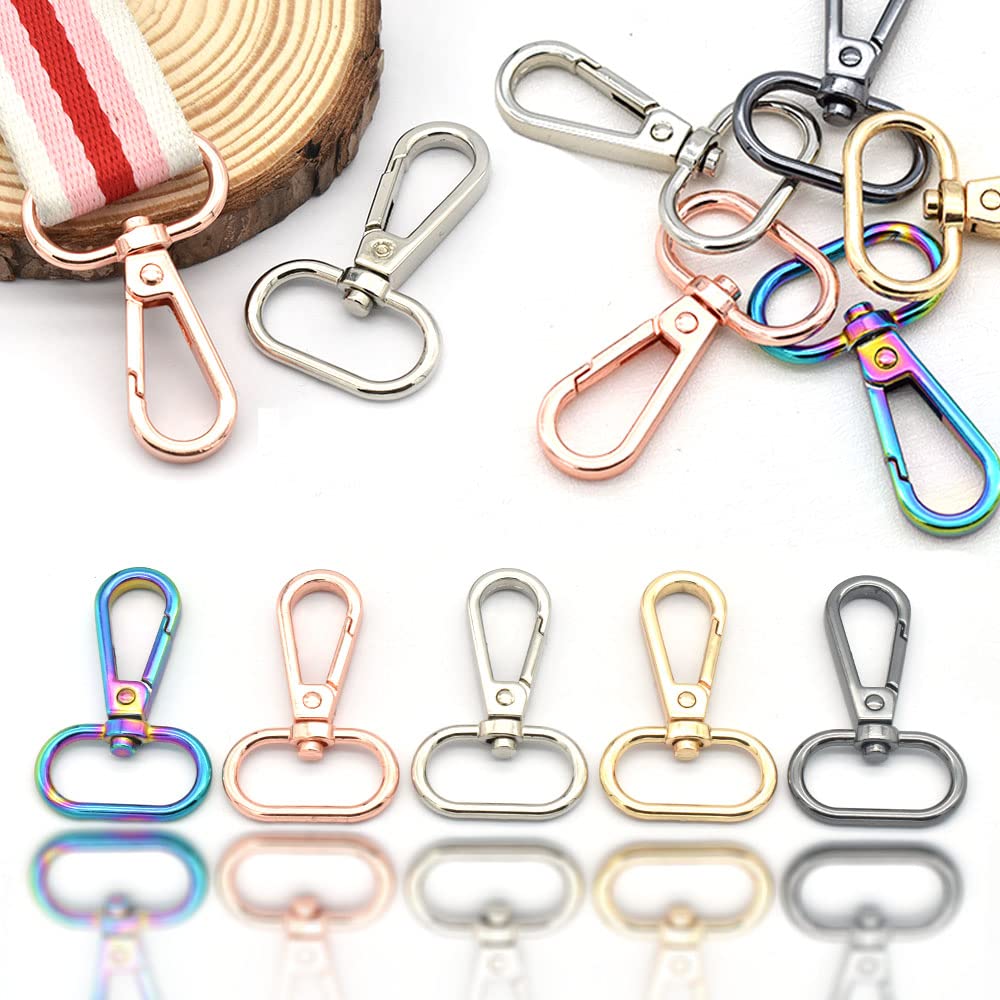 noyin Rainbow Swivel Snap 20/25mm Inner Oval Ring Lobster Clasp Claw for Strap Push Gate Lobster