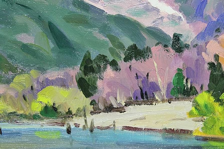 Amazon.co.jp: ③赤羽忠親□ 一枚の繪 上高地（穂高岳） 師