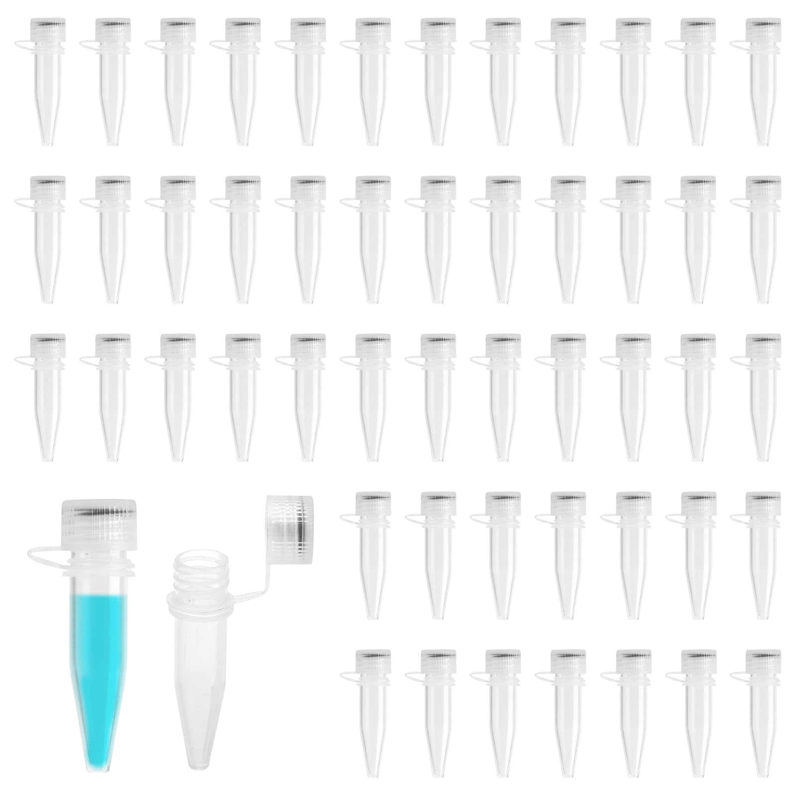 50 Pcs Tube À Centrifuger Tubes Essai De Centrifugeuse Plastique
