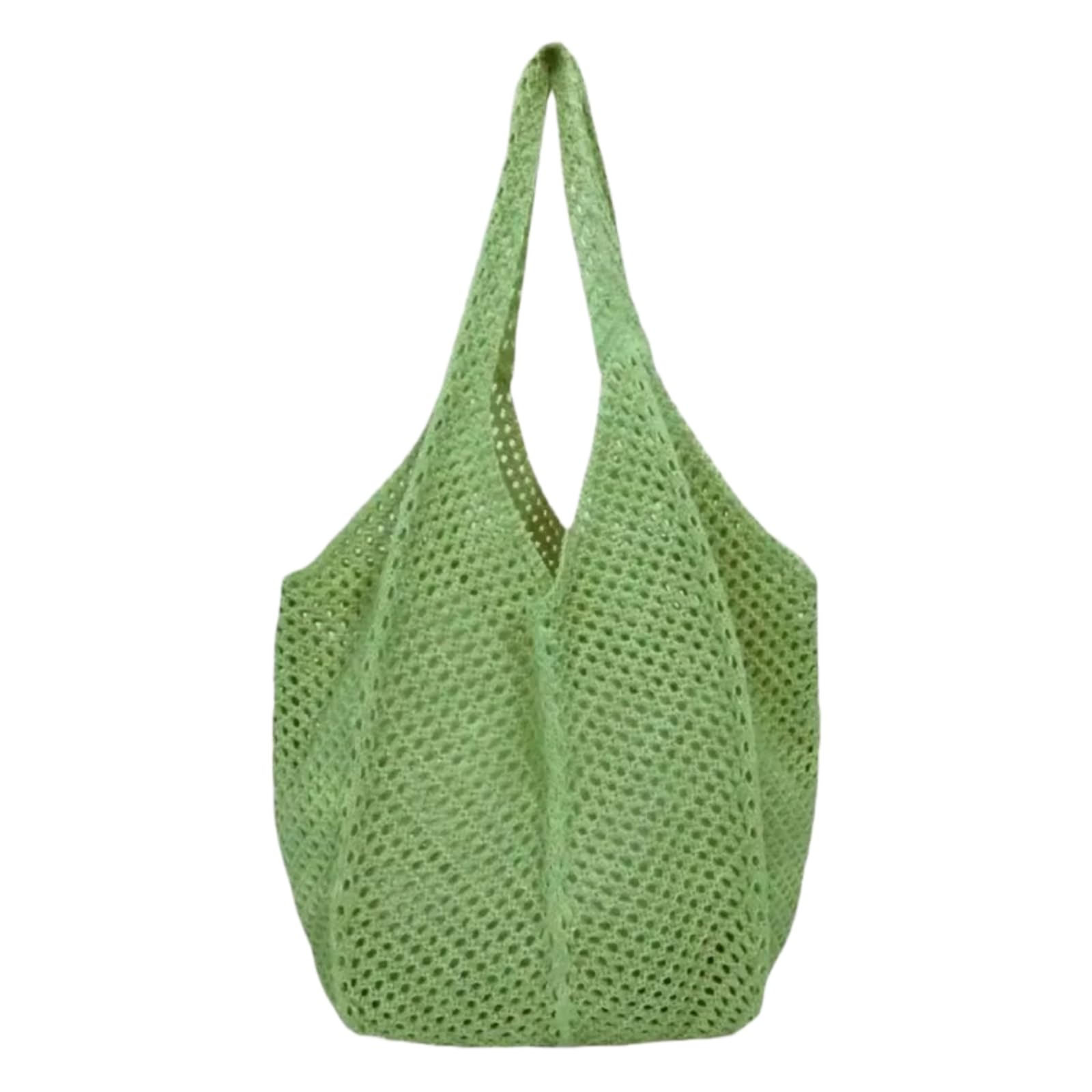 Ebzfaso Green Knitted Hollow Woven Shoulder Bag