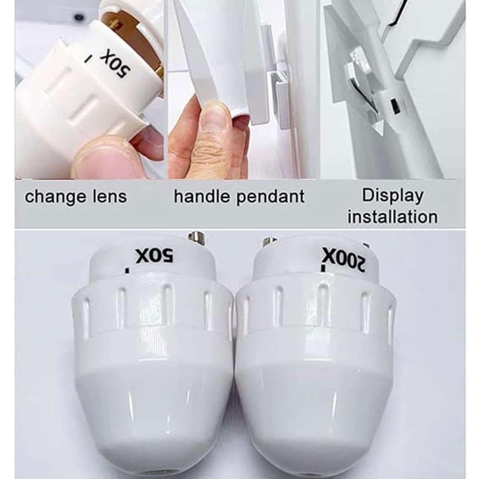 Analizador de piel y cabello, pantalla LCD HD 10 pulgadas, lupa de piel 50X/200X, máquina de análisis de piel profesional, detector digital de folículos pilosos del cuero cabelludo