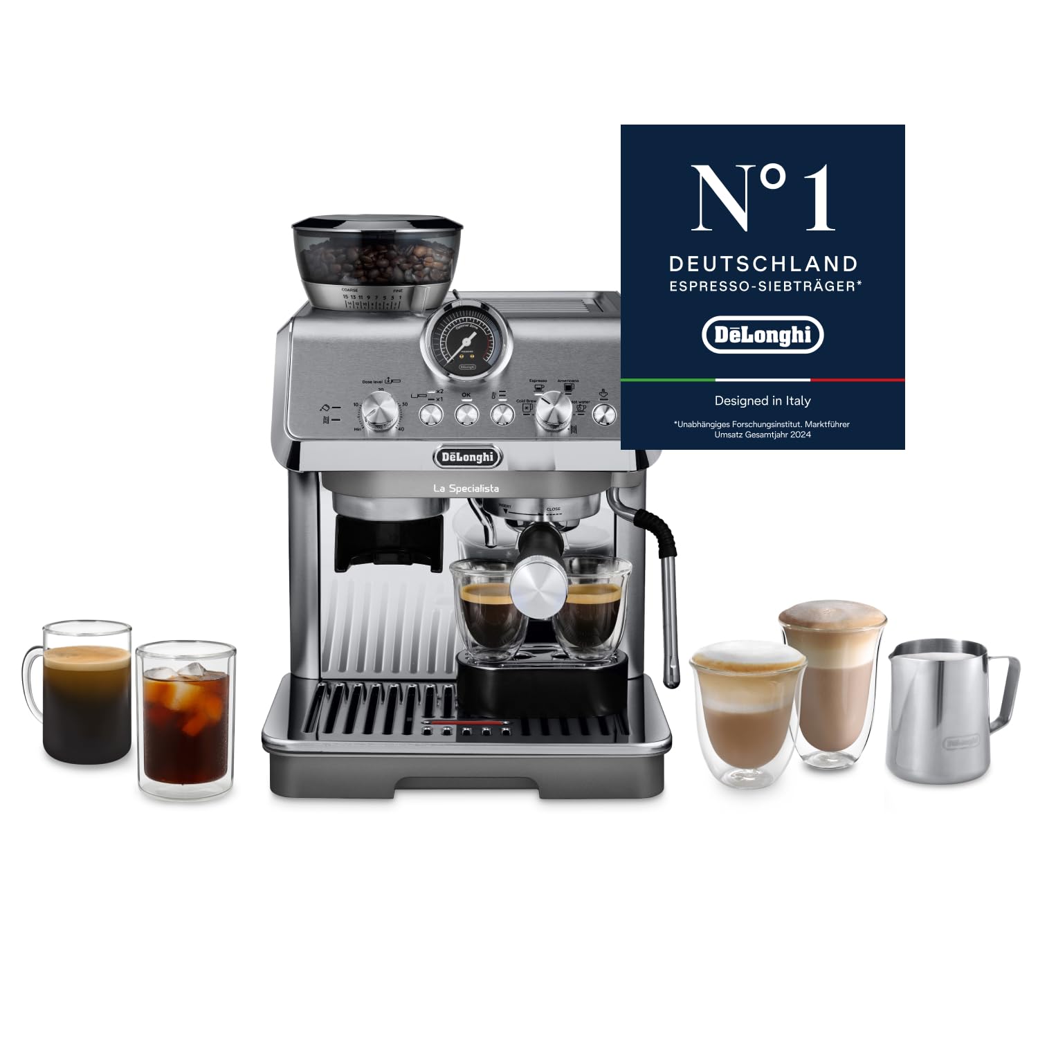 De'Longhi La Specialista Arte Evo EC9255.M – Siebträgermaschine mit Cold Brew-Funktion