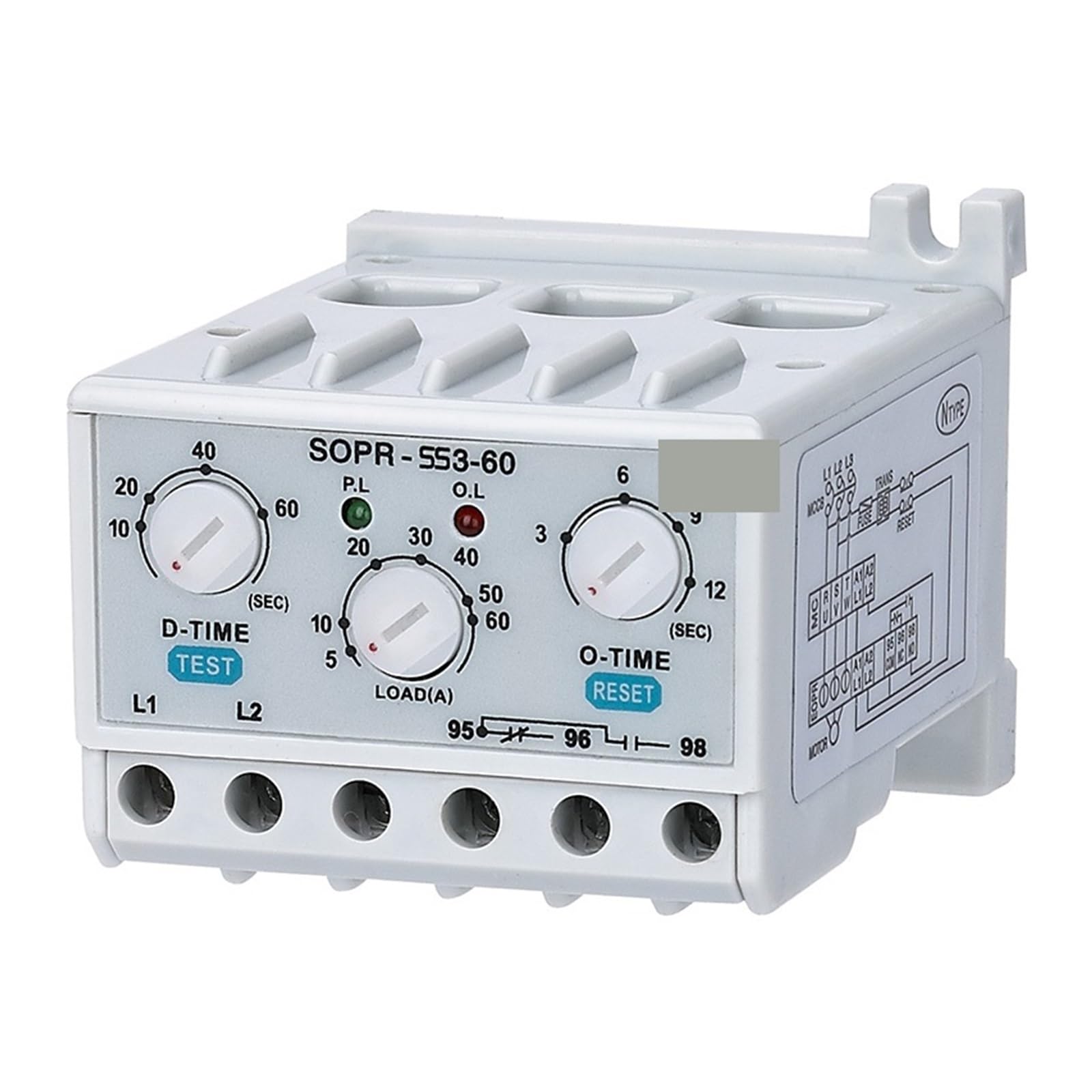 Relè di sovraccarico termico SOPR-SS3-220 elettronico della protezione del motore(5-30A)