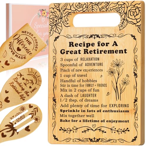 Retirement Gift for Woman 2026,Cutting Board Set Retrement Gift for Teacher by GevGuxLuo - Used condition - US$10.09
