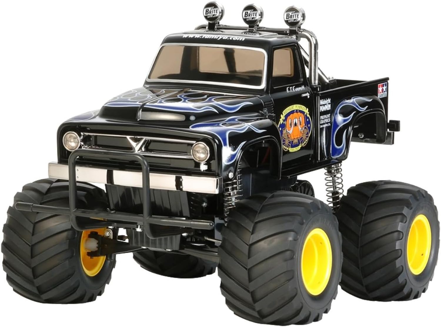 TAMIYATAM58547 The Midnight Pumpkin, Black Edition 1/12 Monster Truck Kit, Brown