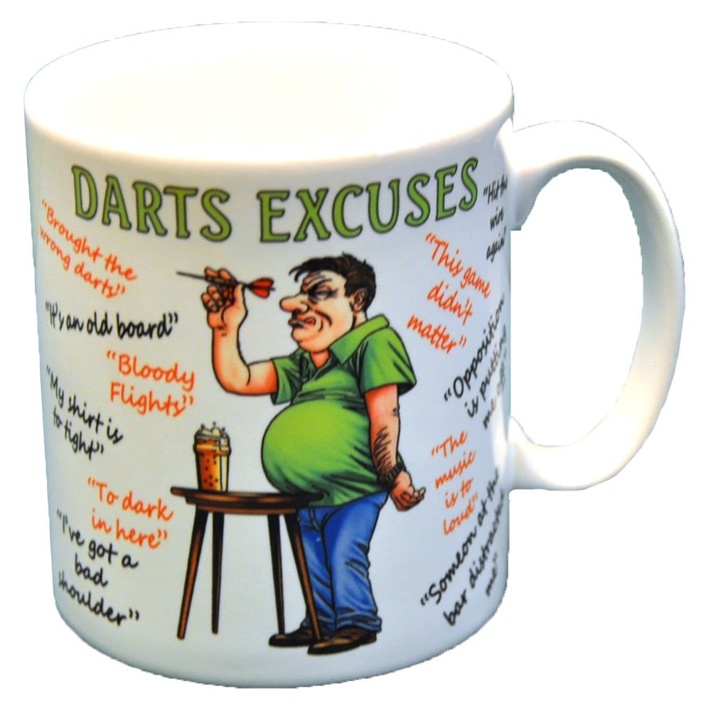 Personalised4u Standard Darts Excuses Funny Ceramic Coffee Mug – (Standard)