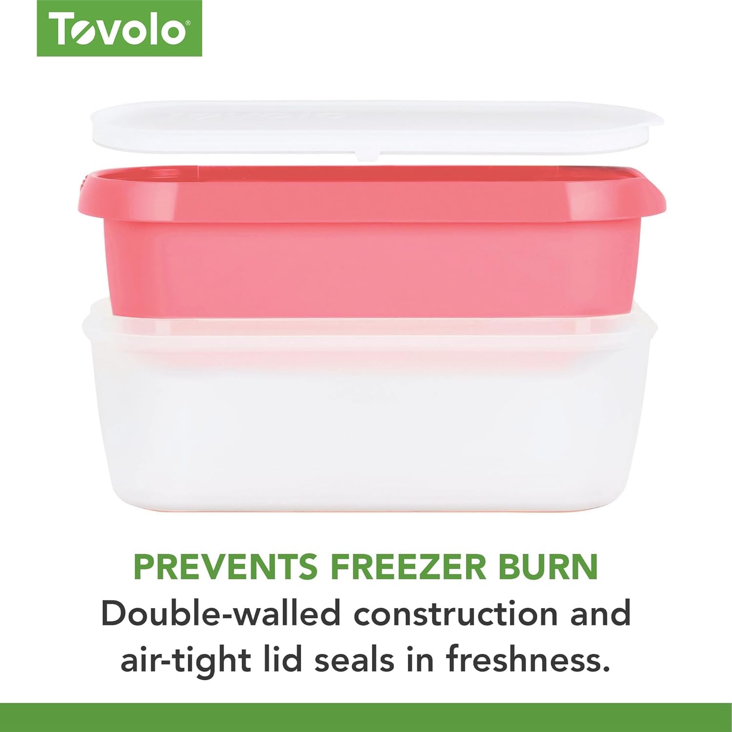 Tovolo Glide-A-Scoop Bac à crème glacée réutilisable, motif flamant rose, récipient hermétique sans BPA pour crème glacée maison, rangement compact au congélateur, passe au lave-vaisselle (3,8 l)