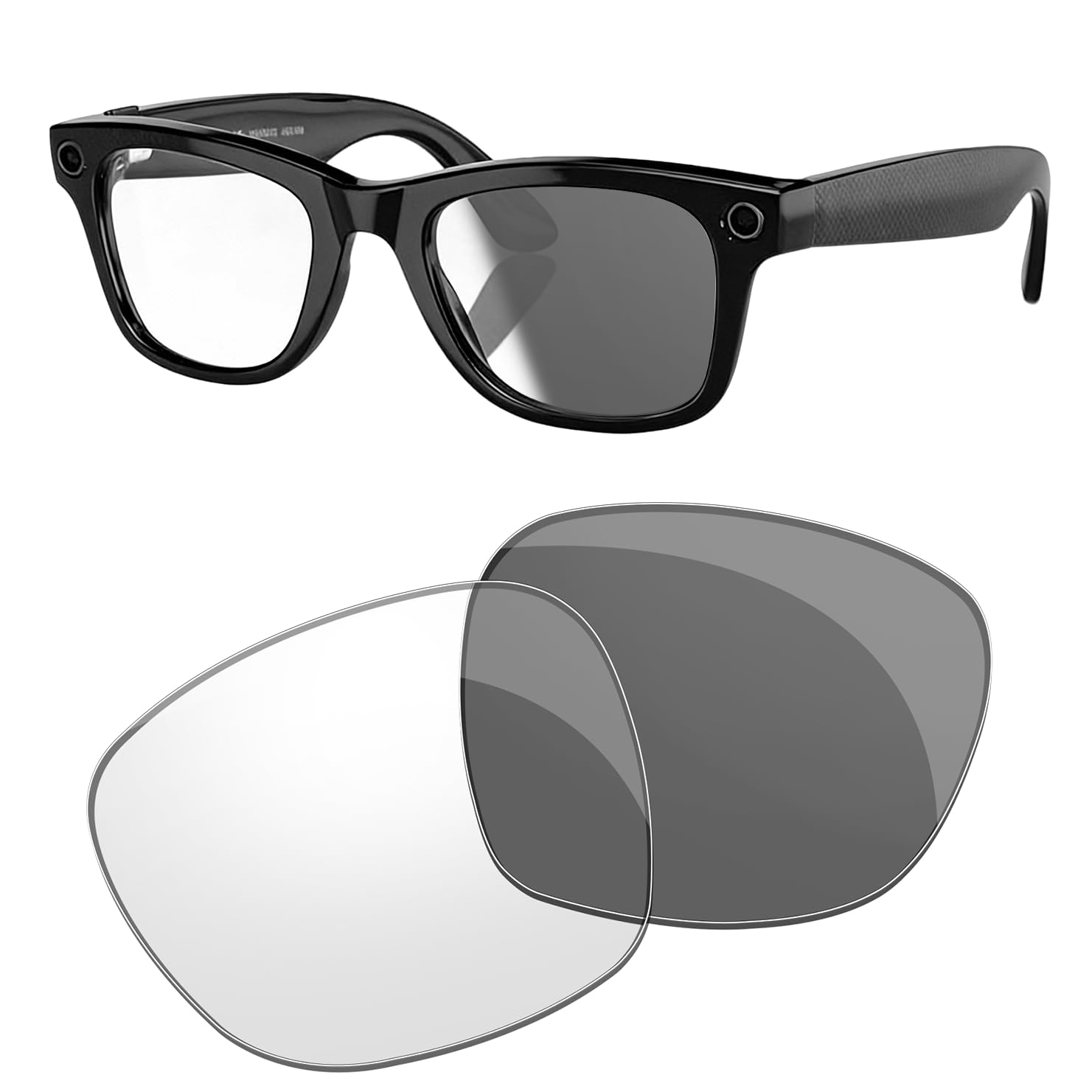 Lentes fotocromáticos de repuesto para gafas de sol Ray-Ban Meta Wayfarer RW4006 de 50 mm, sin polarización