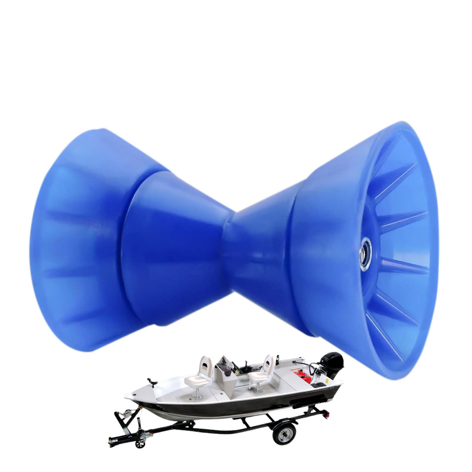 Rodillos de remolque para barcos – Rodillo delantero de remolque de barco que absorbe los golpes, rodillos de rampa de barco a prueba de óxido, piezas de remolque de barco para eje de 1/2 pulgada