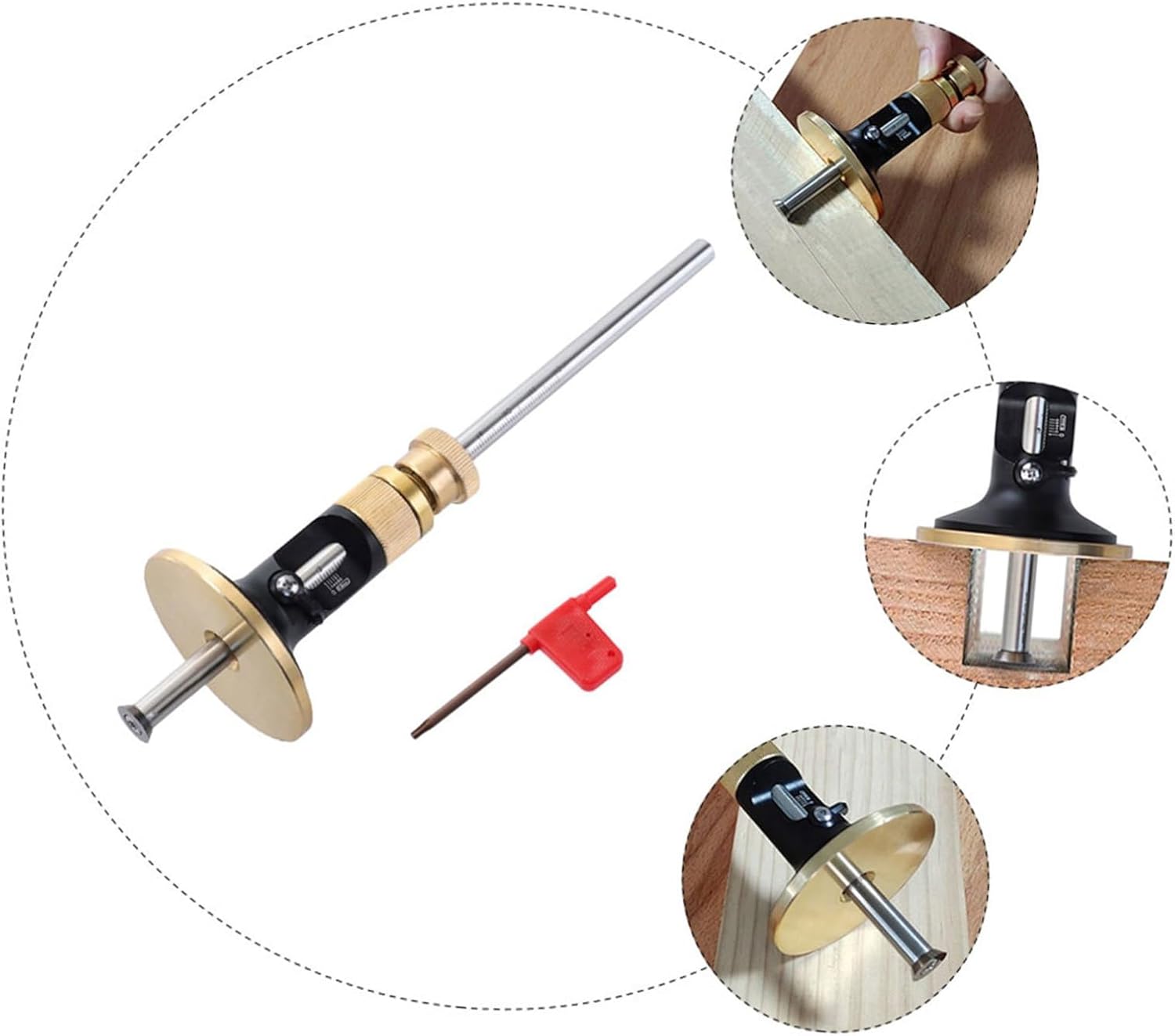 Angoily 1set European Woodworking Scribe Tool Carbide Parallel Line Marking Device High Precision Woodworking Mortise Gauge for Craftsmen Diy Projects