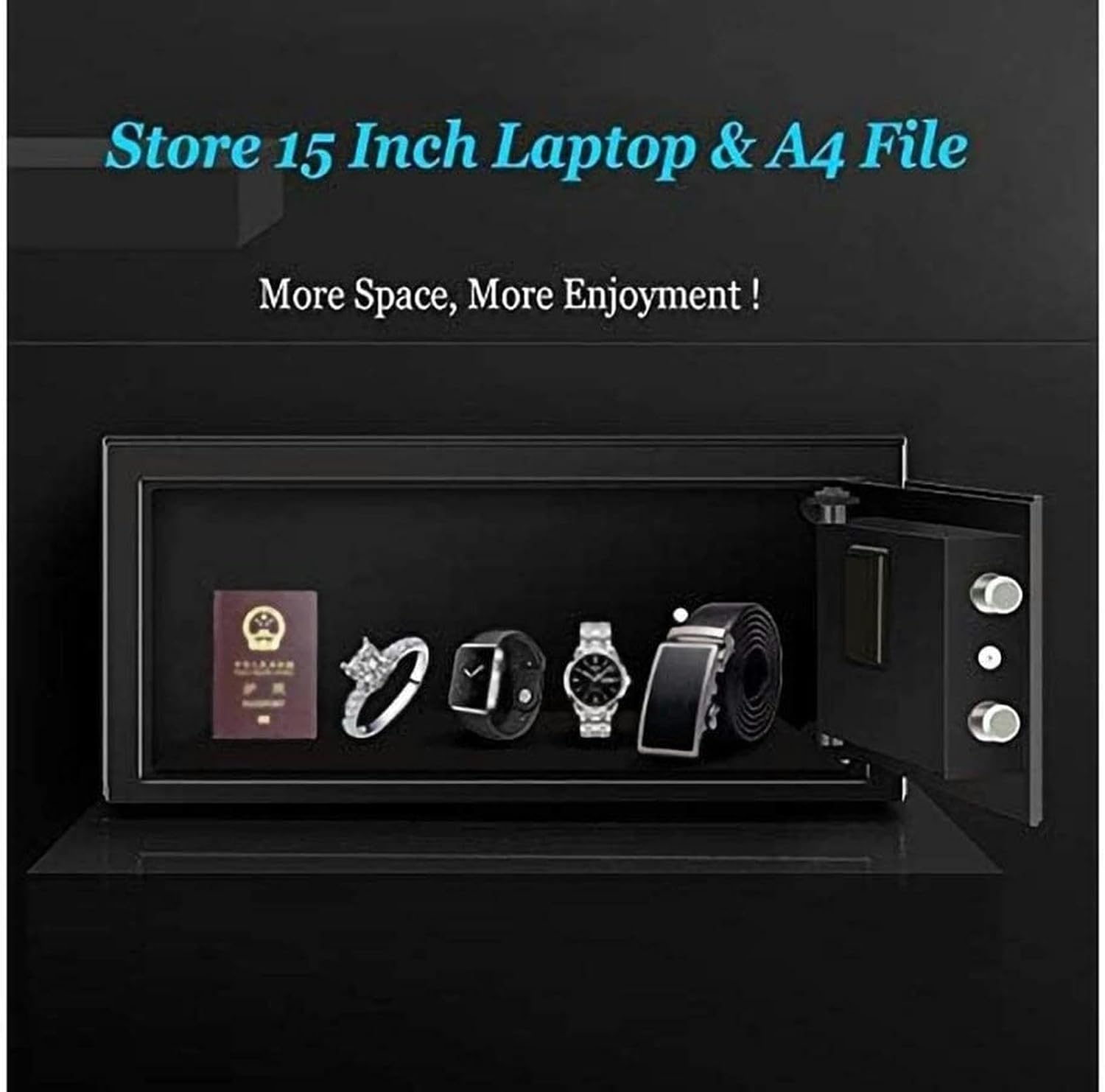 Safes High Security Electronic Digital Safe All Steel Bedroom Cash Hotel Office Private Filing Cabinet Fireproof Deposit Box