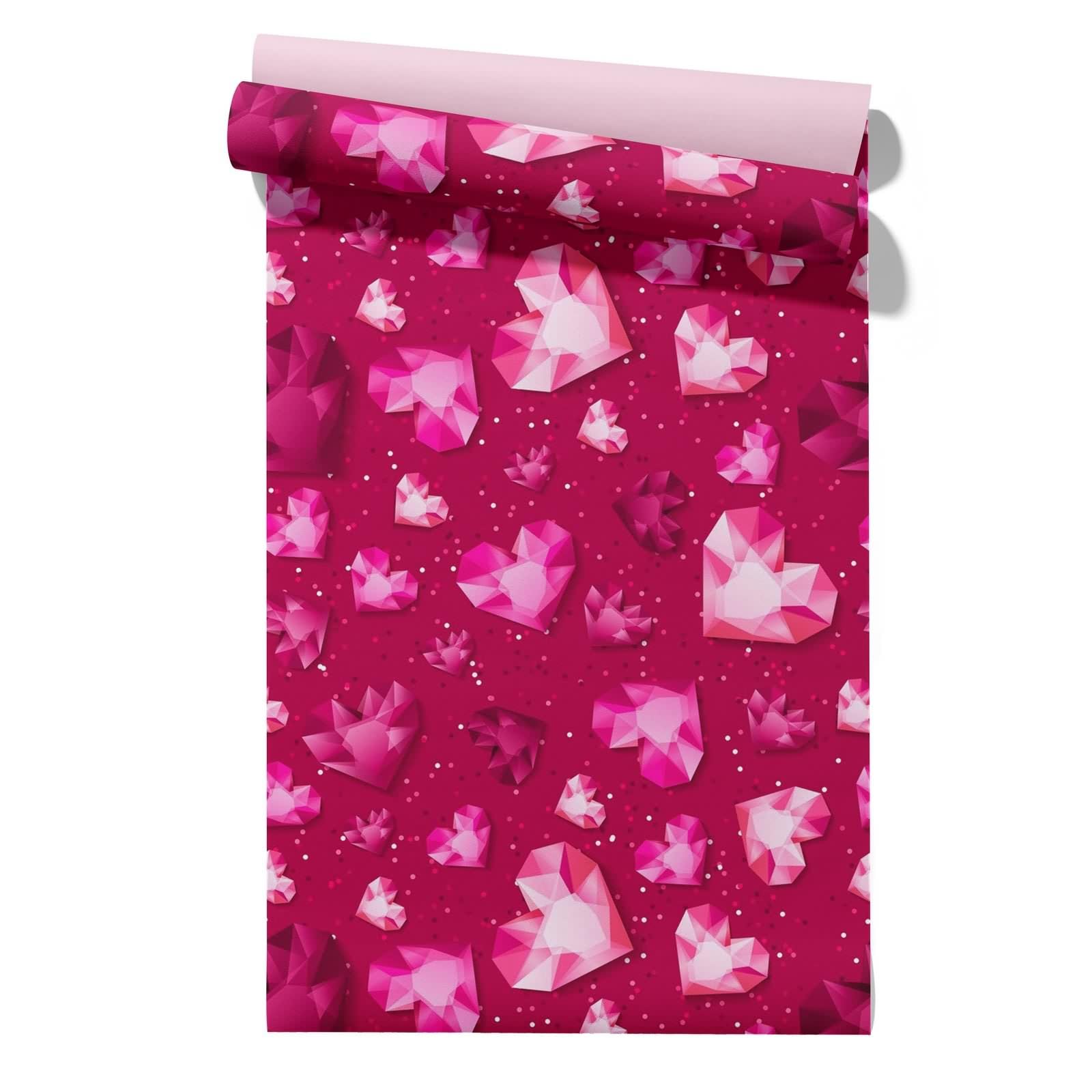 CEVAN Bedroom Paste The Wall Textured Embossed Wallpaper Roll Shower Covering Panels Love Warm and Romantic 45x200cm
