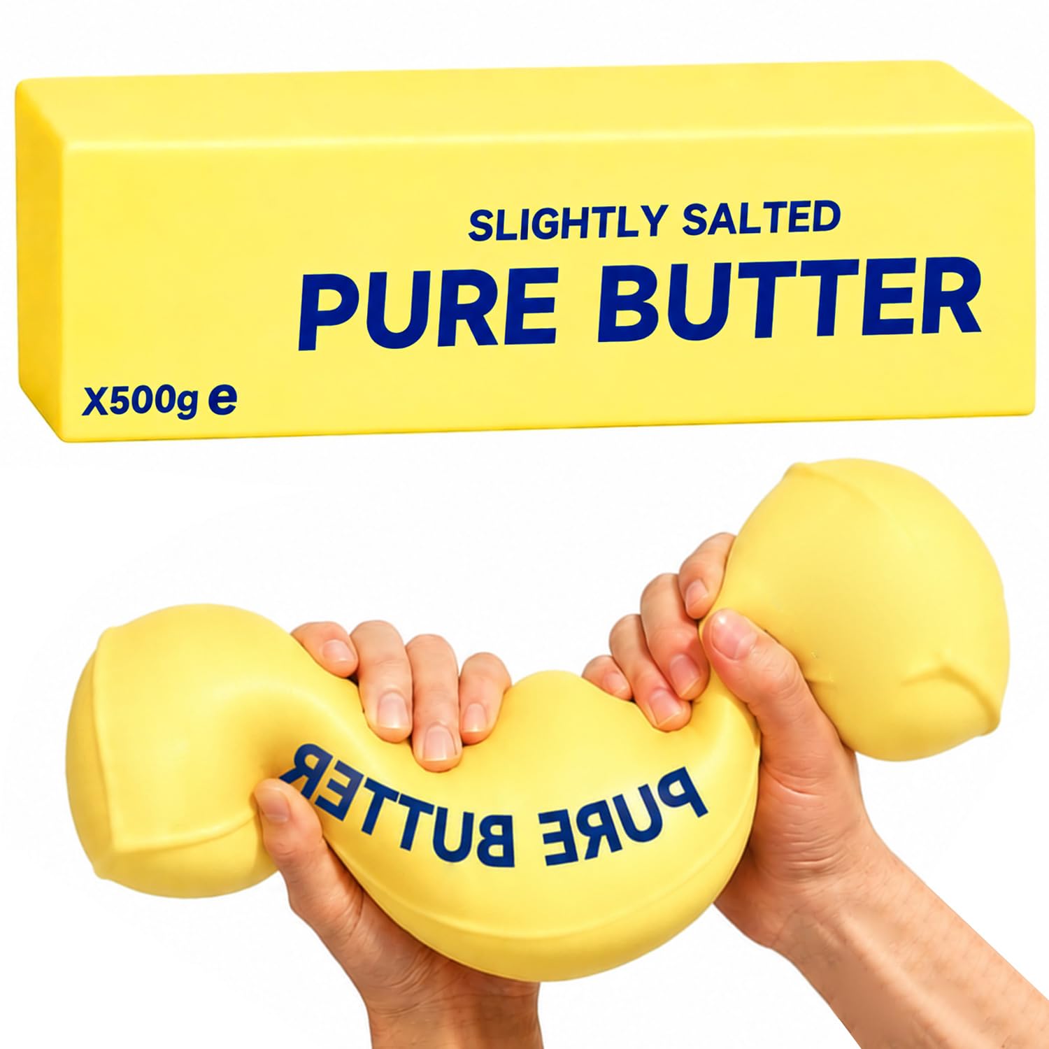 10IN Giant Butter Squishy, Jumbo Butter Squishies Stress Relief Block, Squeeze Butter Stress Toy, Soft Slow Rebound Squeeze Ball Anxiety Relief Fidget Sensory Toys for Adults Kids. — image 1