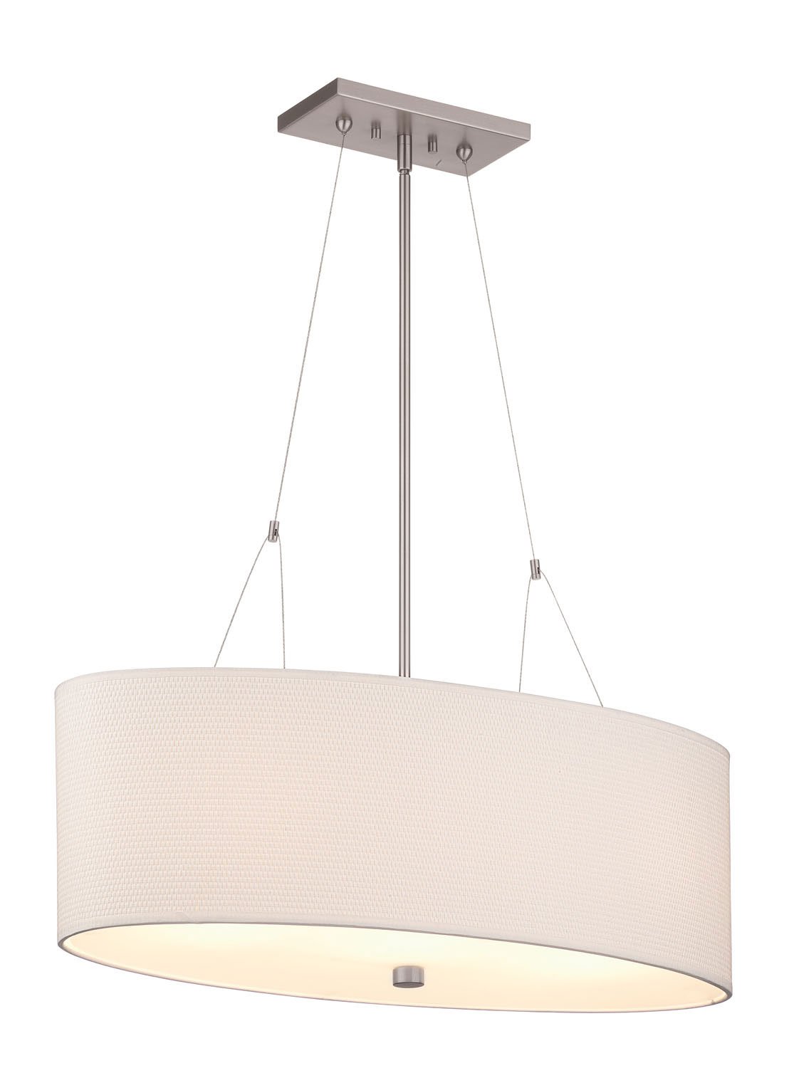 Forecast Lighting F44736 Alexis 3 Light Pendant, Satin Nickel