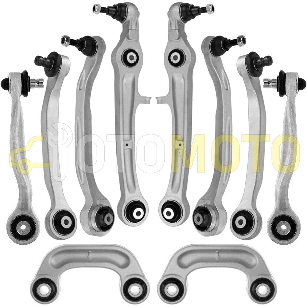 Kit brazo de suspensión delante compatible con AUDI A8 4E VW PHAETON 3D compuesto por 10 autopartes