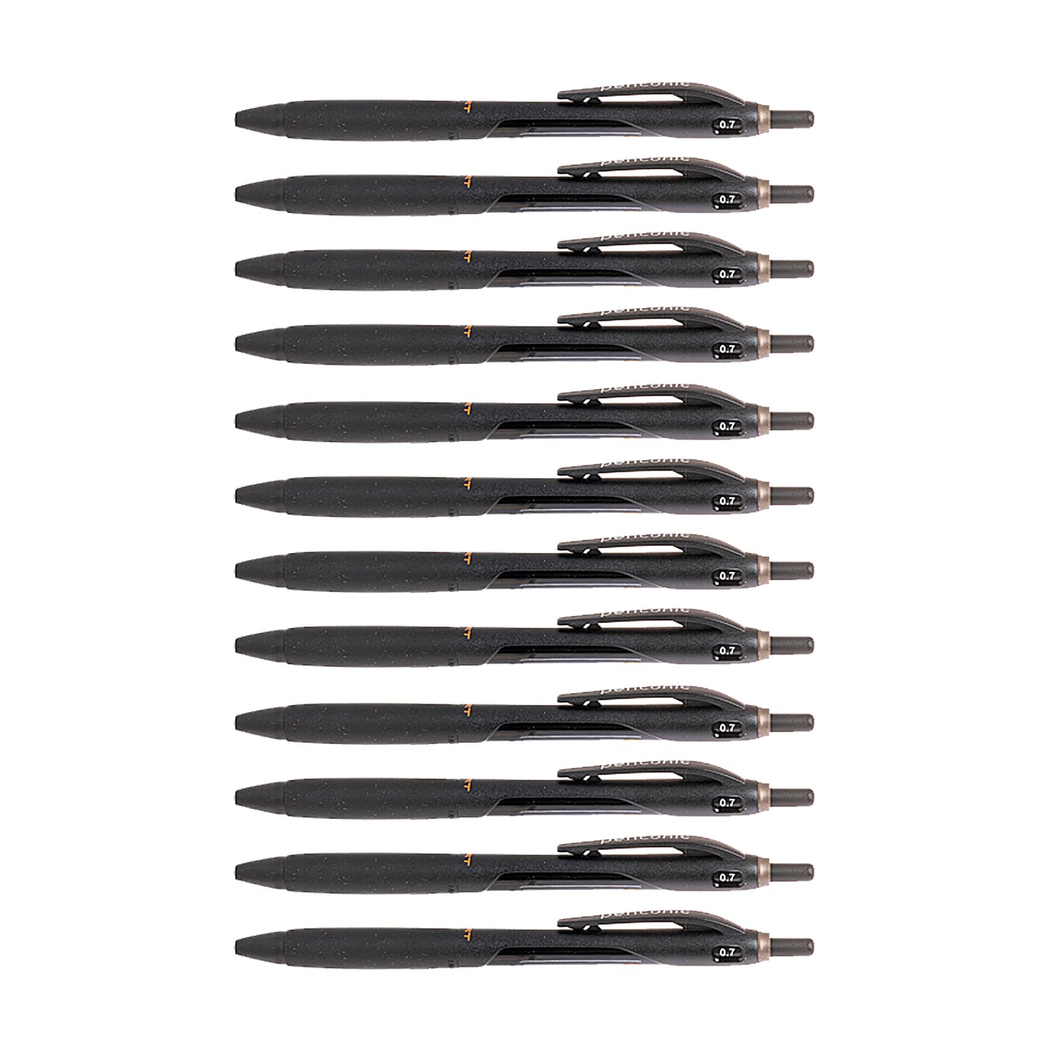 Pentonic LINC B-RT Pen/Ballpoint 0,7 mm/Line thickness 0,3 mm/Retractable/Rollerball pens/Smooth writing/Black/School/Office supply/For journaling, note taking/12 pieces