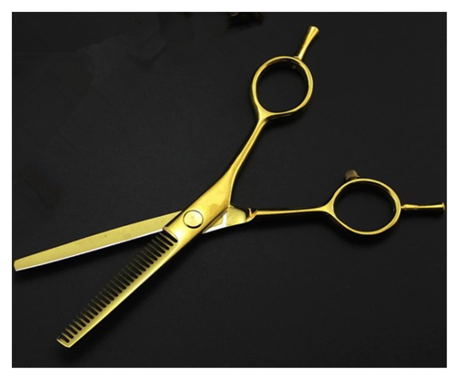 Tijeras de peluquería de 5,5 Pulgadas - Tijeras Profesionales para peluquería y Cuidado de Mascotas Design Den Double Tail (para entresacar B)