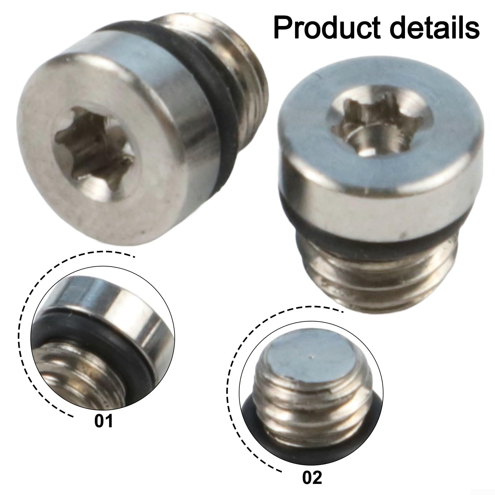 Viti di spurgo in metallo di alta qualità per sistemi frenanti Sram Guide e Code Brake con struttura resistente alla ruggine e trasmissione Torx K10 color argento