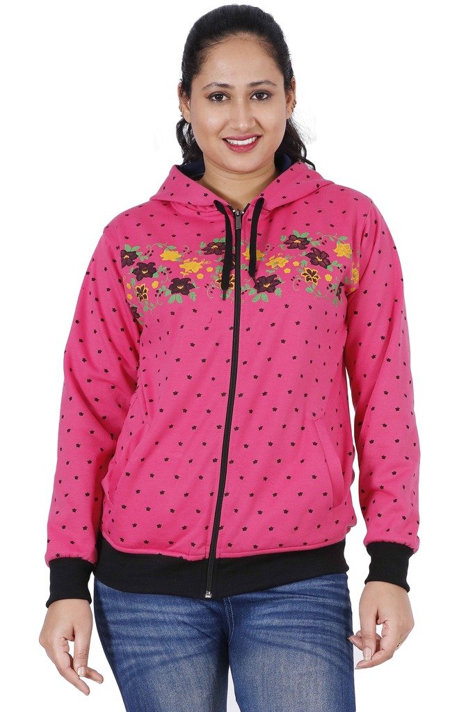 URBAN STUDIO Women La Flora Sweatshirt Dark Pink