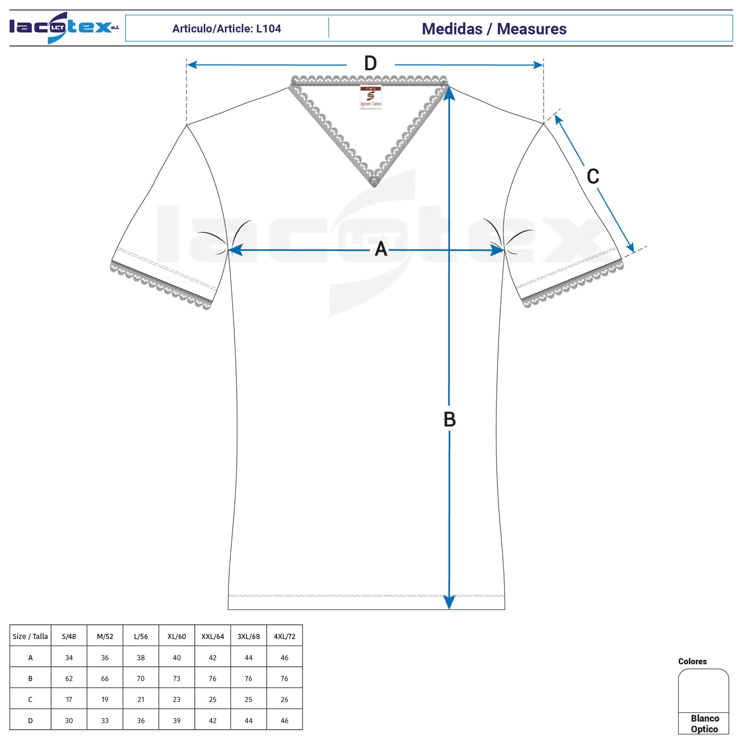Lacotex Camiseta Interior Termal de Mujer | Camiseta Manga Corta y Cuello Pico Térmica | Confort y Protección Térmica Interior | Pack Ahorro 6 Unidades | L104