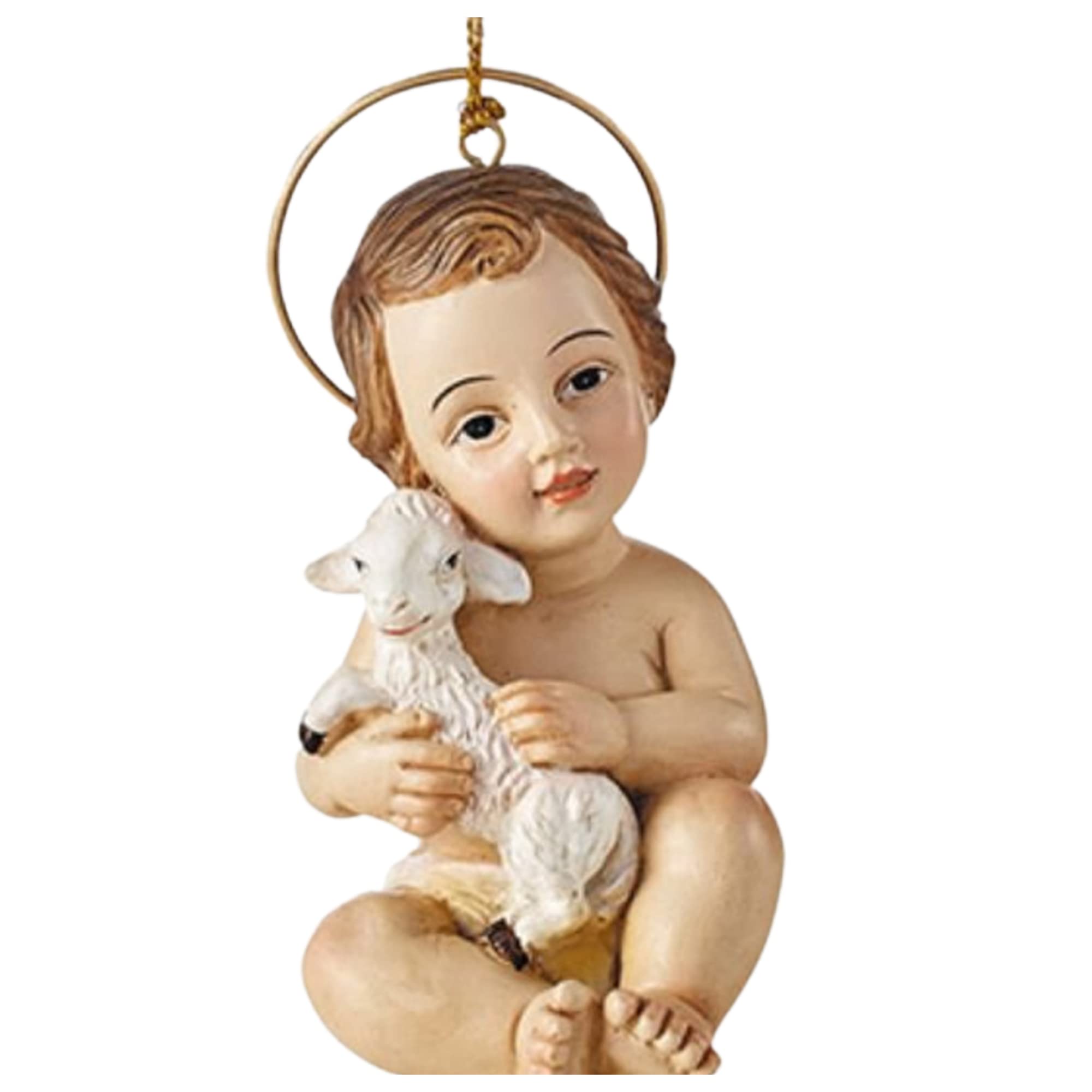 Amazon.com: Needzo Religious Gifts Jesus with Lamb Ornament
