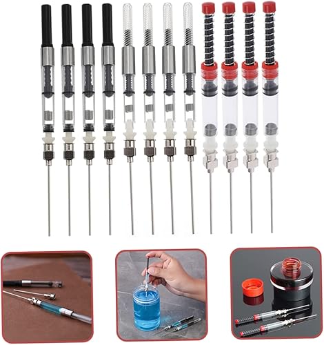 Miniatura 3 de Pluma estilográfica, convertidor de resorte, 12 piezas, con absorción de tinta, kit de pluma estilográfica, relleno de resorte para bolígrafo,