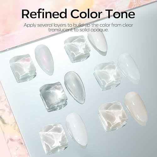 Vista 153 de Modelones - Kit de esmalte de uñas de gel, 6 colores, color rosa nude, tonos de piel, marrón neutro, kit de uñas de gel para manicura, bricolaje, Un