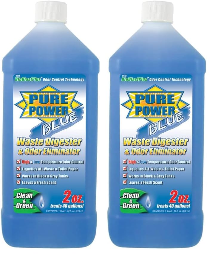 Image of Valterra V23002 Pure Power Blue Waste Digester and Odor Eliminator, 32 oz. Bottle (Pack of 2)
