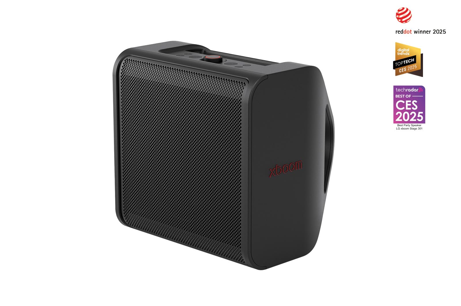 LG xboom Stage301,Speaker Portatile Wireless per Feste, Cassa Karaoke Portatile, Impermeabile IPX4 per Uso Esterno, con 12 Ore di Autonomia,Indicatore LED (Per Chitarra/Microfono)