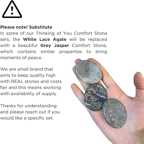 Miniatura 7 de Pensando en ti piedras de comodidad, cristales curativos, regalos conmemorativos de condolencia por duelo por pérdida de un ser querido, padre,