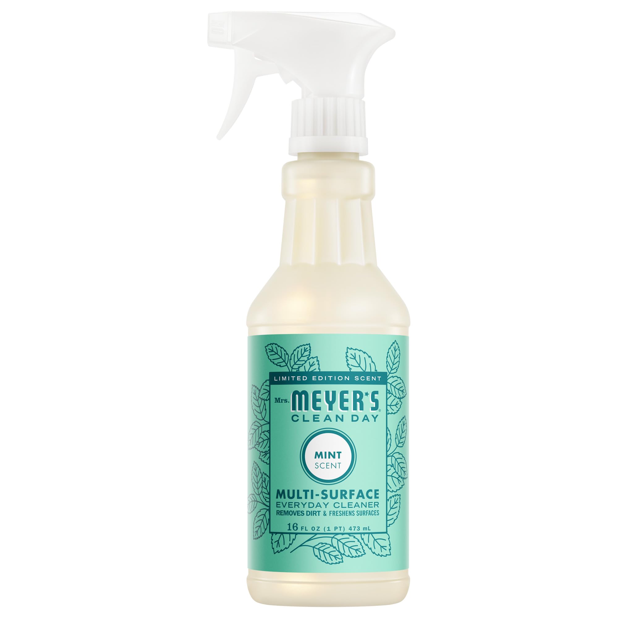 MRS. MEYER'S CLEAN DAY Multi-Surface Everyday Cleaner, Mint Scent, 16 Fl Oz Bottle