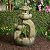 Alpine Corporation WIN1418 41" Outdoor Cascading Rainforest Rock Waterfall Fountain with LED Lights – Natural Stone-Look Water Feature for Gardens, Patios, and Yards, Brown