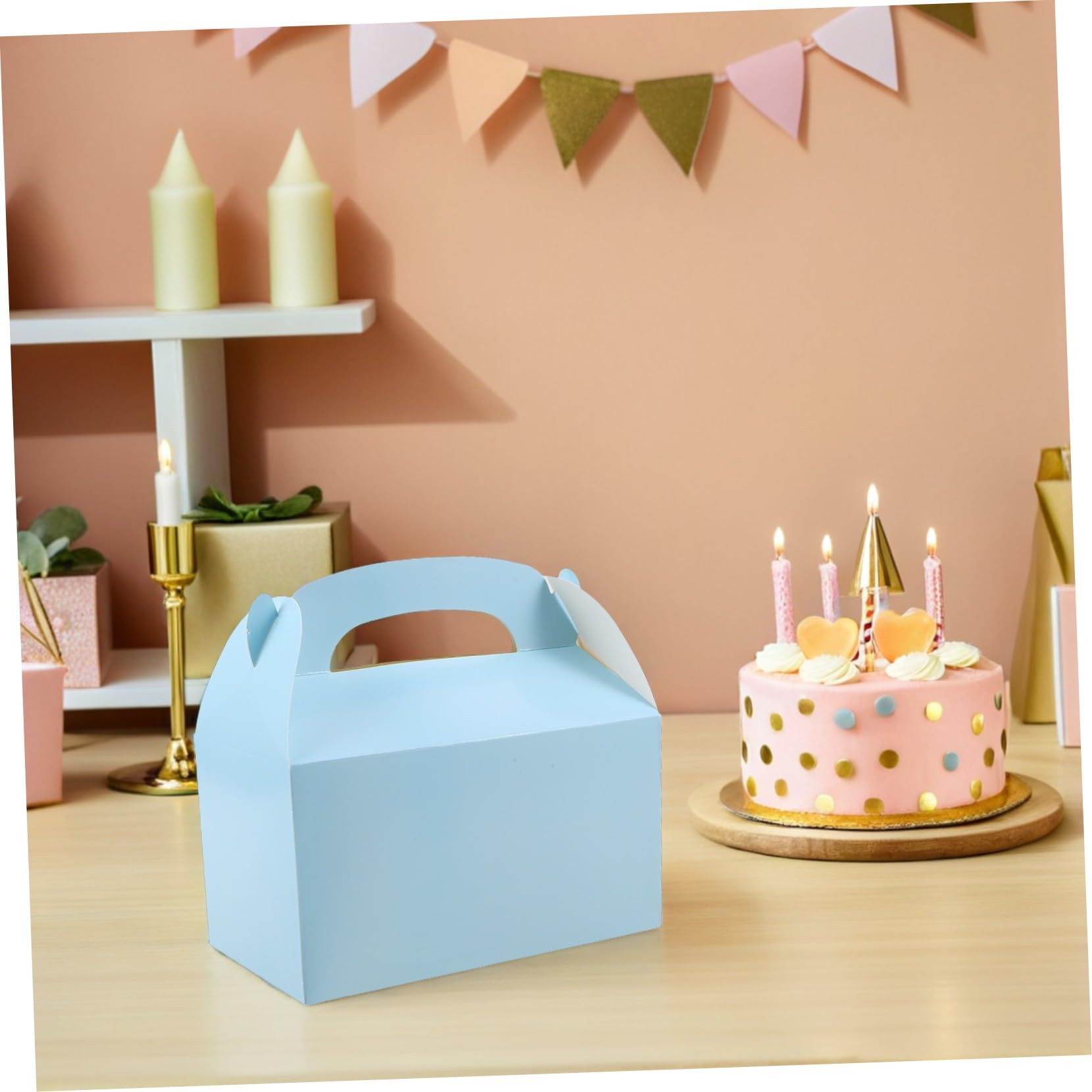 Zerodeko Caja de Papel para Fiestas con Asas, 50 Piezas, Cartón 250 G