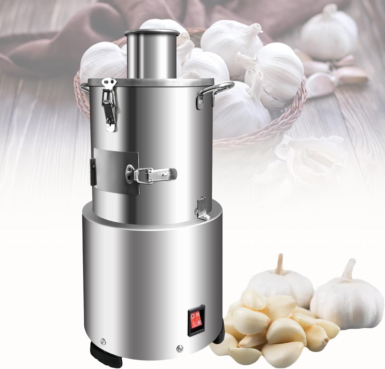 Electric Garlic Peeler, Whole Dry Garlic Peeler Machine, 25KG/H Automatic Electric Stainless Steel Garlic Peeling Machine