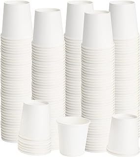 [300 Pack] Dbfengbilian 4 oz Disposable Coffee Cups, Small Paper Cups, Mini Bathroom Mouthwash Cups, Espresso, White Hot Coffee Paper Cups