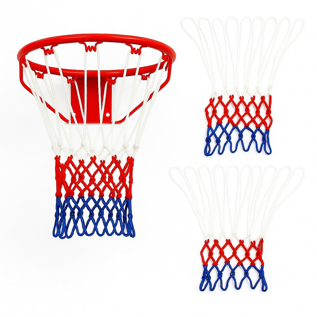 2 PCS Filet Basket en Polyester, Filet Basket Exterieur, Remplacement Durable pour Filet Panier Basket Exterieur, Compatibles avec Tous Composants de Panier Standard, Usage Intérieur et Extérieur
