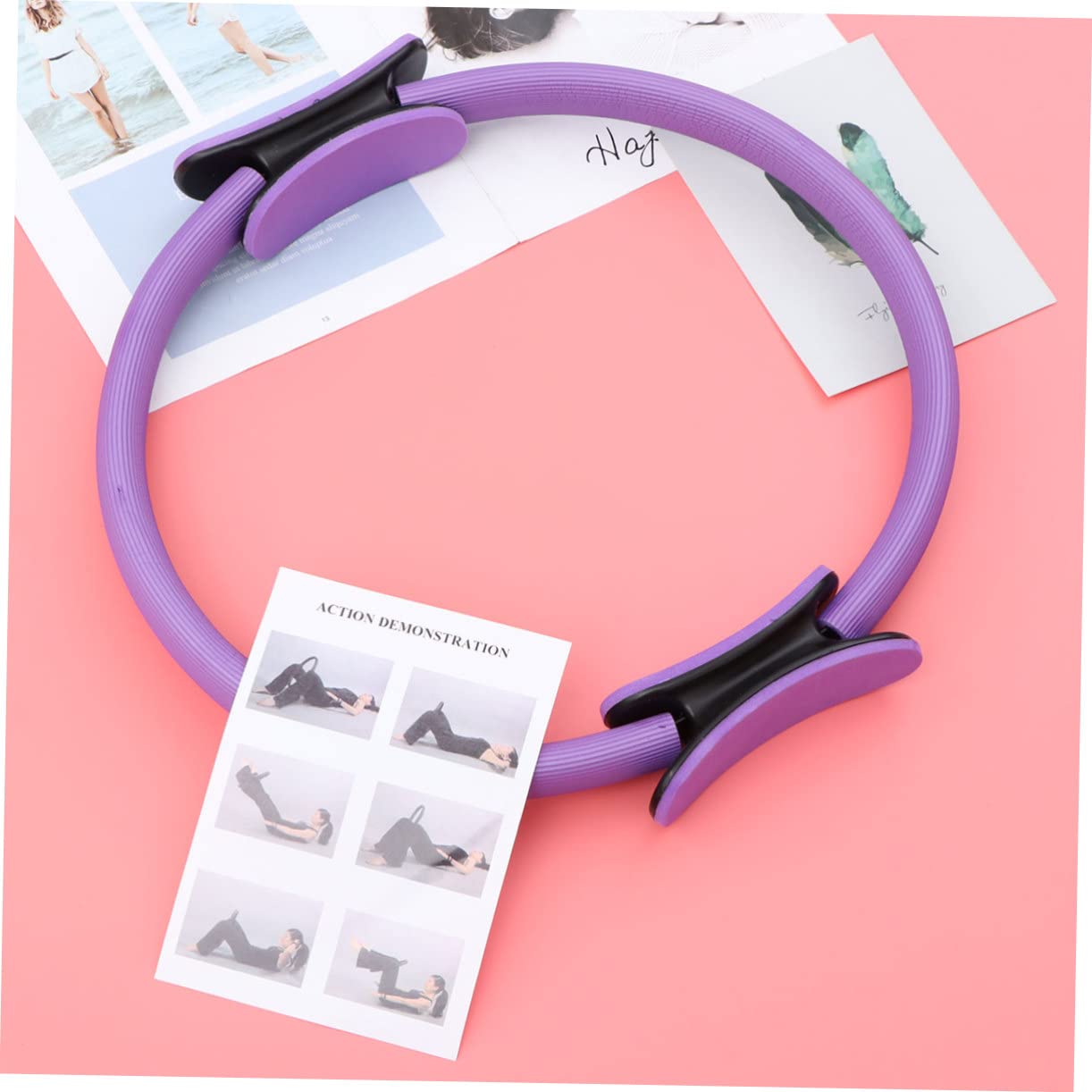Toddmomy 1pc Pilates Ring Exercises Pilates Exercise Ring Yoga Resistance Circle Household Appliances Pilates Resistance Ring Thigh Circle Workout Pilates Circle Purple Tool Toning