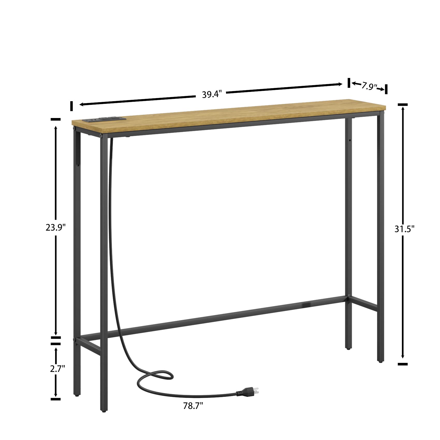 Amazon.com: SONGXIN 39 Inch Console Table with Power Outlet