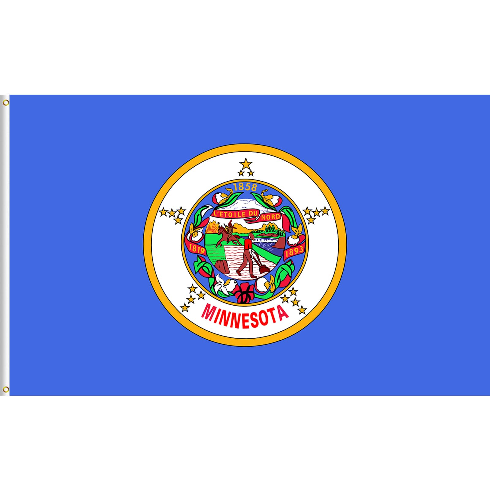 Yicmirtu Minnesota Staatsflagge 60x91 Cm – Doppelseitig, Starkes Polyester, Für Innen & Außen