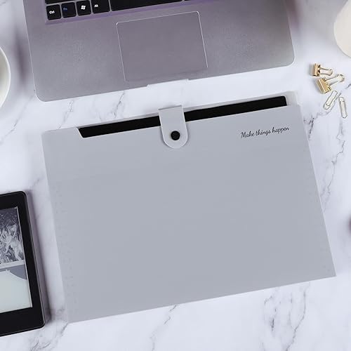 Miniatura 76 de SKYDUE - Organizador de carpetas de acordeón de 8 bolsillos, carpetas expandibles, organizador de documentos portátil, tamaño carta/A4, cierre a