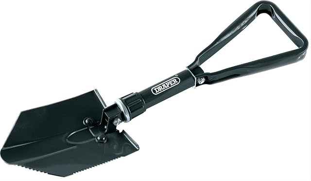 Draper 51002 Folding Steel Shovel, Black
