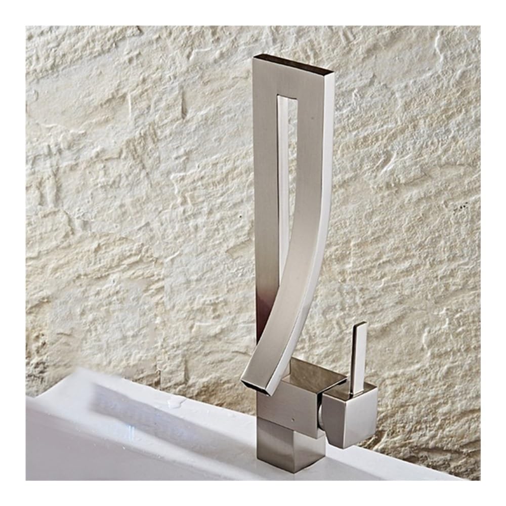 Robinet d'évier de cuisine XT-304 mélangeur d'eau chaude et froide fini nickel