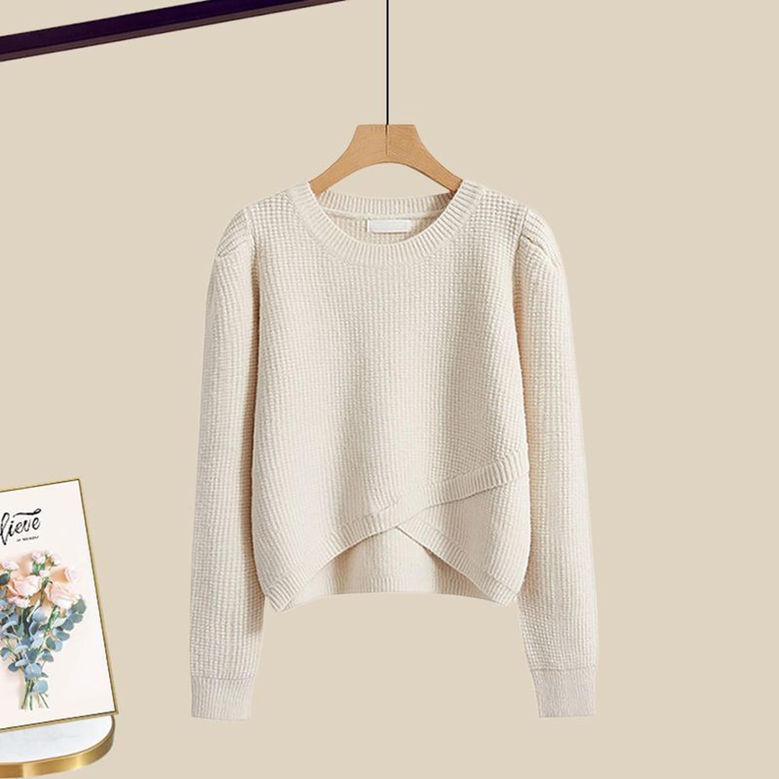 Set di gonna a maglia da donna autunnale, maglione a maniche lunghe e gonna maxi a vita alta, set di due pezzi maglione a maglia, gonna midi, tuta da casa, clubwear, top bodycon, gonna alla moda per