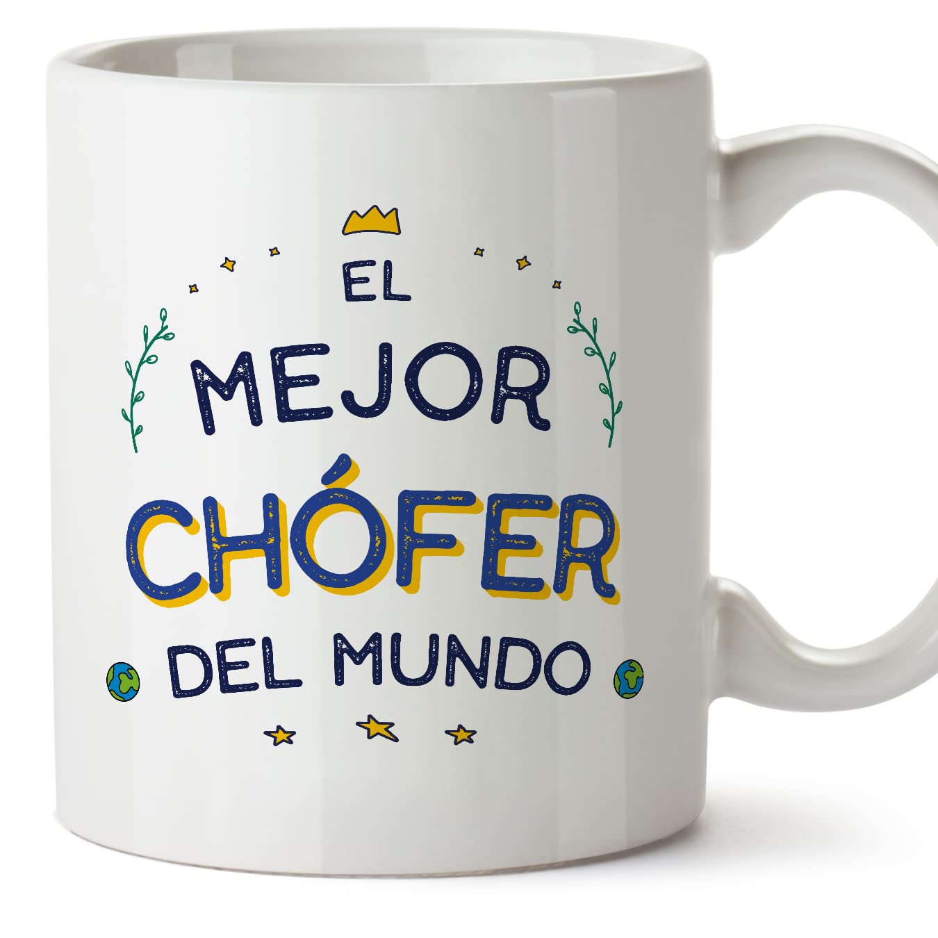 MUGFFINS Chauffeur Man Mug - in Spanish - Mejor del Mundo - Funny Gift for Colleagues - Ceramic 11oz Mug