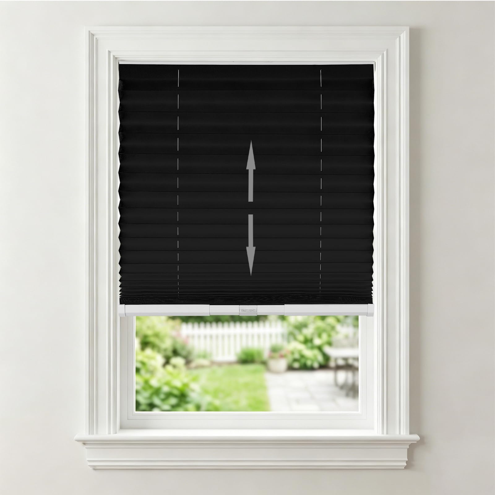 Maritown Push Pull Window Blinds No Drilling Light Filtering Shades