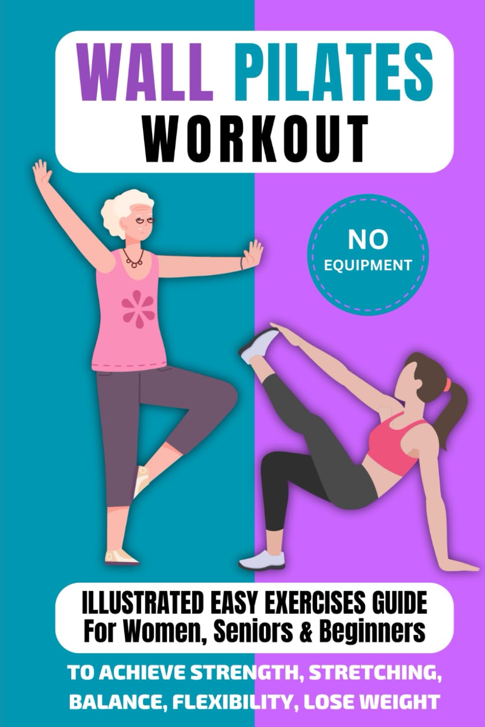 Wall Pilates Workout: Illustrated Easy Exercises Guide for Women, Seniors & Beginners, No Equipment, to Achieve Strength, Stretching, Balance, Flexibility, Lose Weight