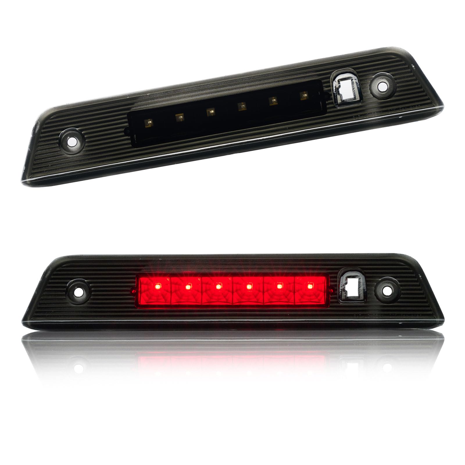 Third 3rd Brake Light LED for 2008-2012 Jeep Liberty, High Mount Rear Brake Lights Assembly for 08-12 Liberty, Waterproof Center Cab Lamp Stop Light (Black)