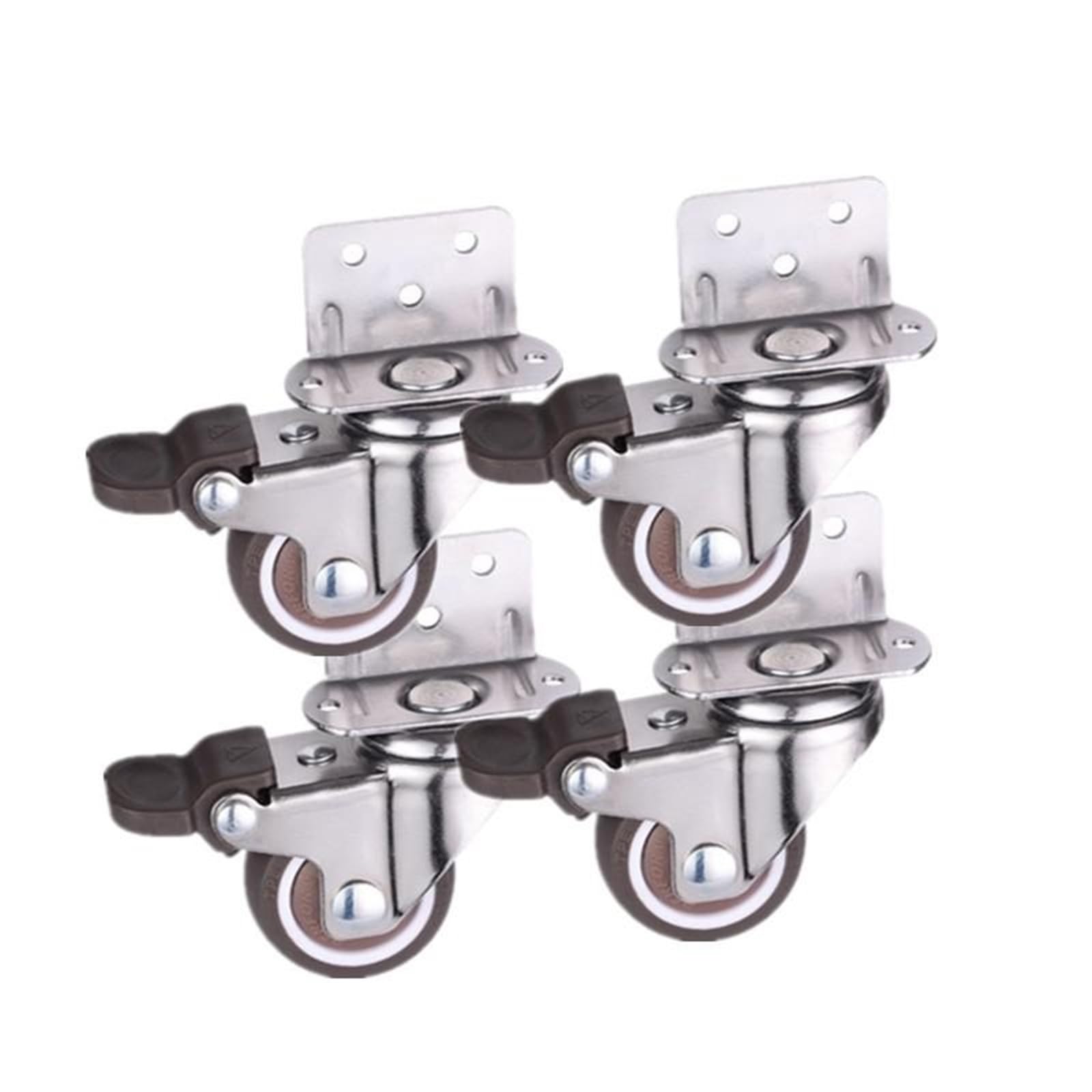 DFLPBHAV 4 Pcs/Lot 2 Inch Caster L-Shaped 90 Degree Right Rack Self Quiet Furniture Wheel(B)