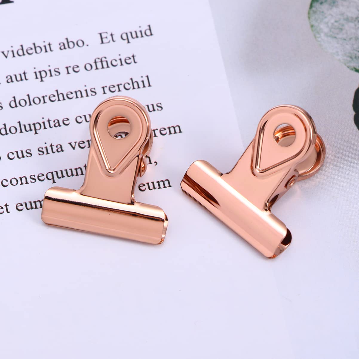 Ciieeo 45 Piezas Abrazadera De Papel De Metal Clips De Bulldog De Colores Clip De Bisagra De Carpeta Clip De Imagen Artesanal Clip De Factura De Papel Almacenamiento Oficina Papelería